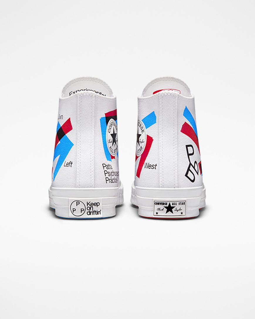 Tenisi Inalti Barbati Converse x Patta x Experimental Jetset Chuck 70 Albi Rosii Albastri | RO ZDRNY341